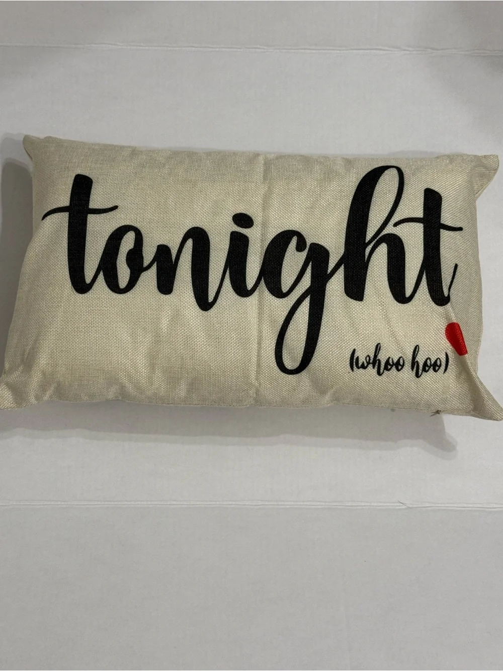 Tonight Not Tonight Reversible Throw Pillow 12x20 Boho Bedroom Decor Gag Gift